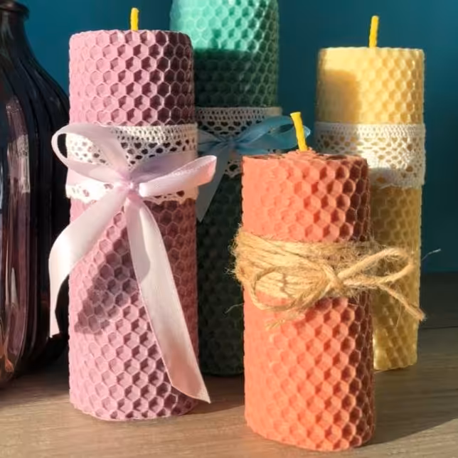 شمع بیزوکس یا موم عسلی دارای طیف رنگی متف