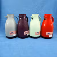 فلاسک ملامینه شیشه دار 1.6 لیتر RIVER در سه رنگ کرم - طوسی - قرمز 