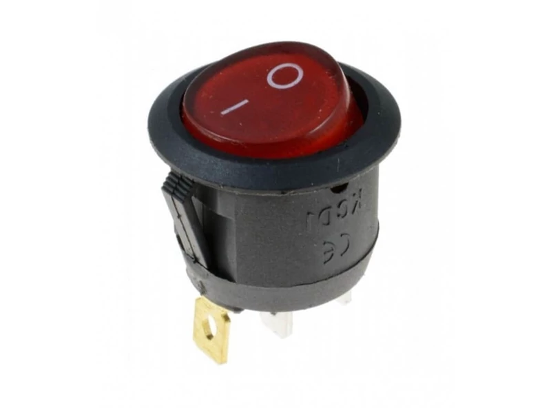 کلید راکر دوحالته گرد چراغدار سه پین 19x17mm | amazonchi