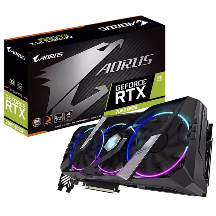 کارت گرافیک گیگابایت مدل AORUS GeForce RTX 2060 SUPER 8G با حافظه 8 گیگابایت