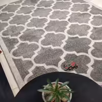 گلیم فرش ساوین طرح 4045 طوسی سایز 50 در 85