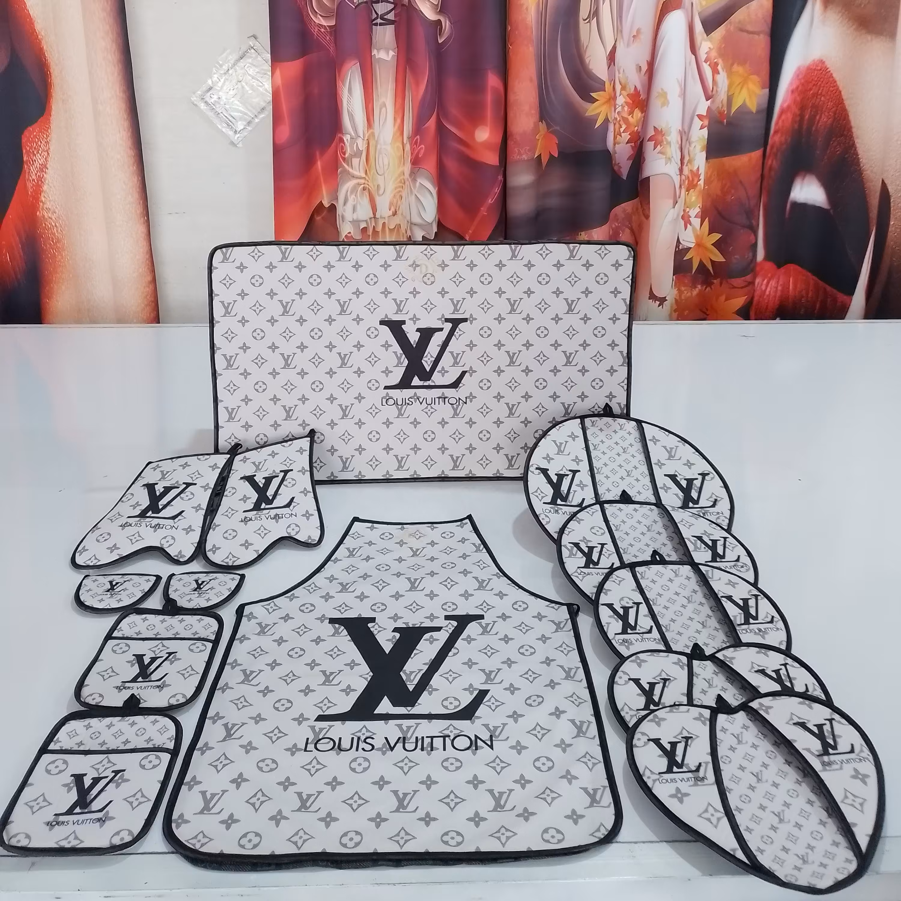 سرویس  پیشبند آشپزخانه 13 پارچه طرح فانتزی تنوع طرح