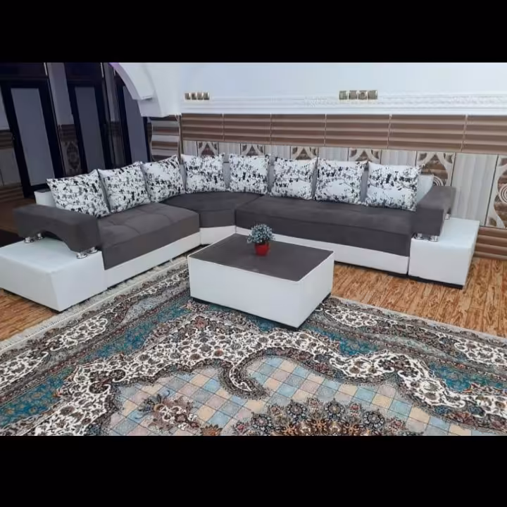 مبل ال  دسته دوبل  با رنگهای متنوع