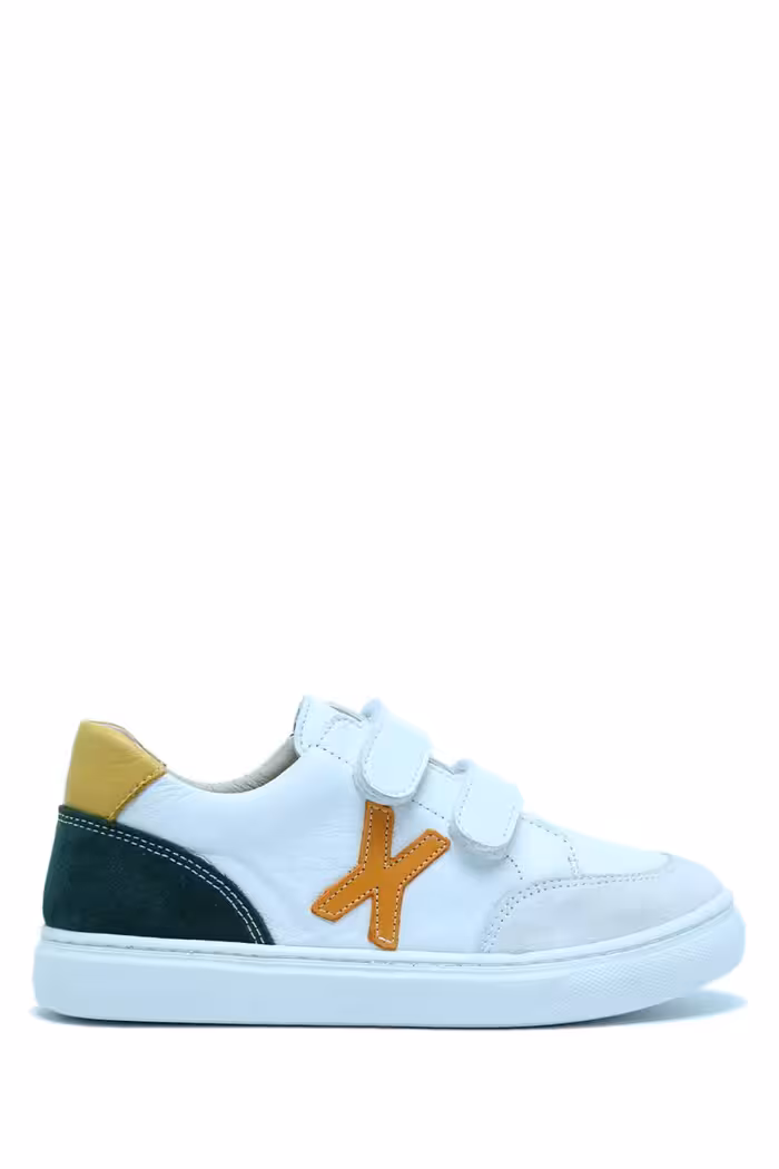 اسنیکر سفید دخترانه و پسرانه بچگانه KIDS کفش های چرمی 25 35 Kifidis