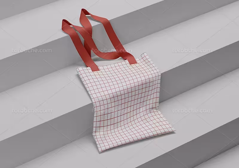 موکاپ PSD ساک دستی لایه باز | گرافیک با طعم تربچه