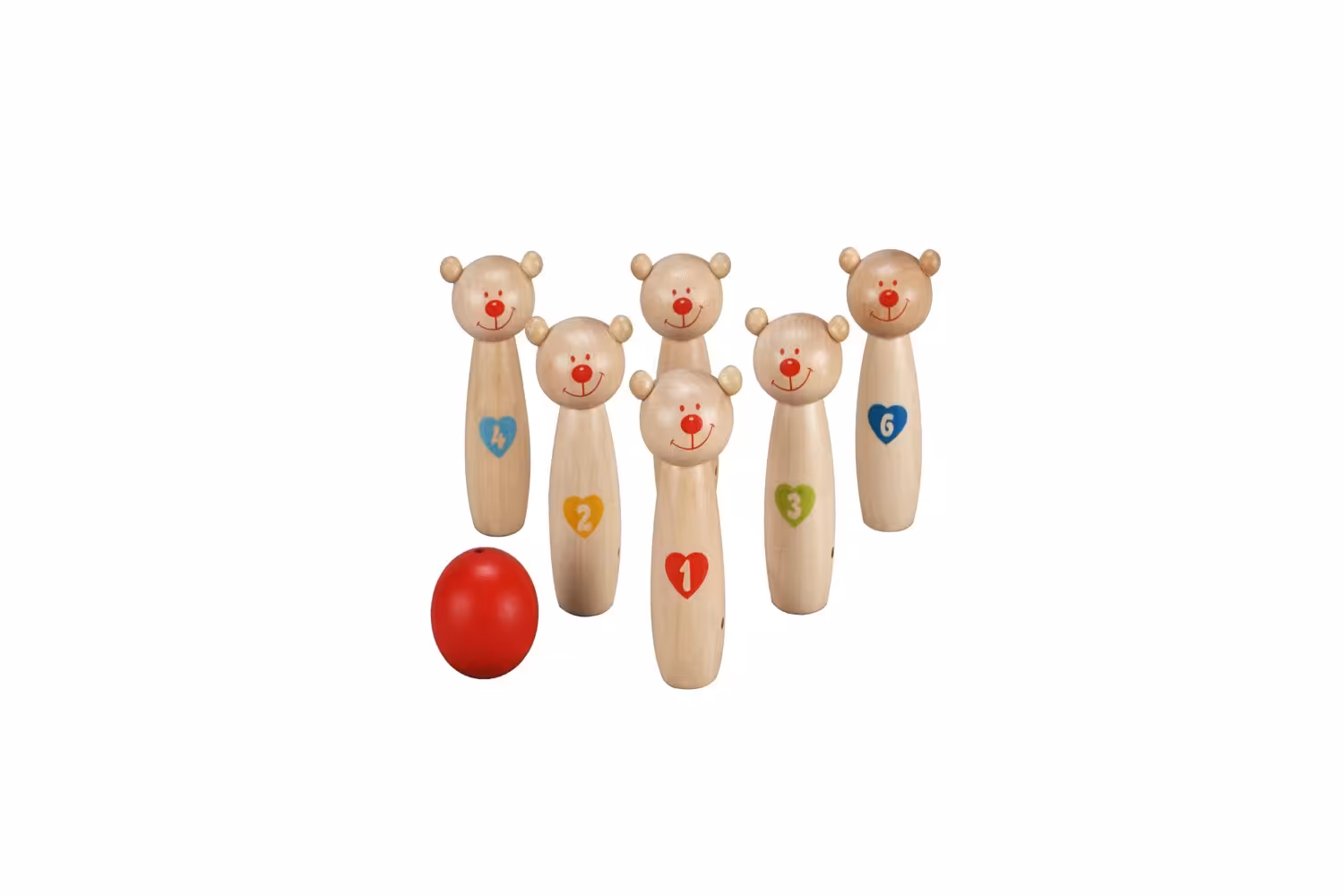 اسباب بازی بولینگ چوبی کودک طرح خرس کوچولو  Classic World مدل Little Bear 4125