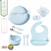 ست 8 تکه غذاخوری سیلیکونی کودک jojobebek طرح کوسه