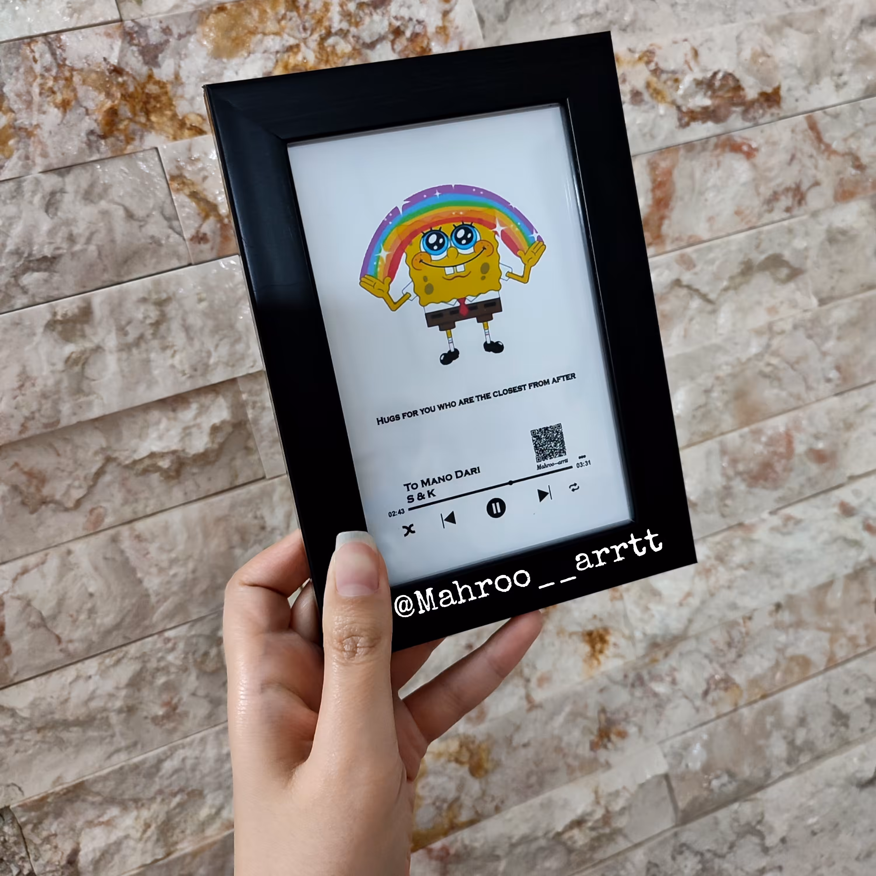 تابلو باب اسفنجی قابل سفارش در 4 سایز و دو رنگ قاب نشکی و سفید 