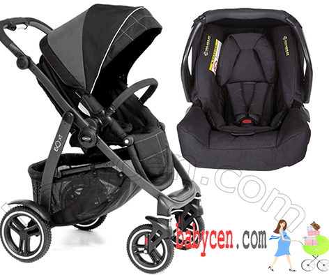 کالسکه کریر گراکو مدل ایوو ایکس تی رنگ مشکی طوسی Graco Evo Xt Rock