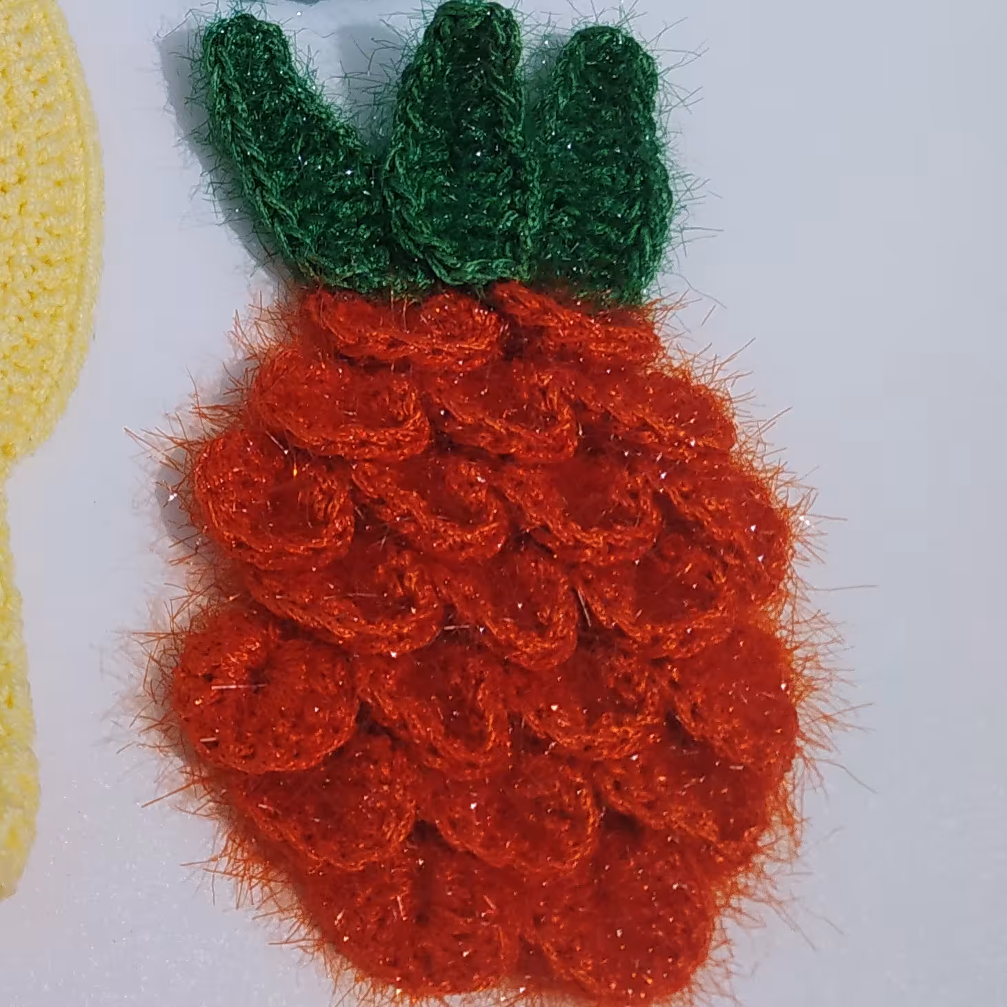 اسکاج ظرفشویی دست بافت فانتزی مدل آناناسی