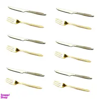 ست کارد و چنگال میوه خوری 12 پارچه طرح کابان مدل gold9008