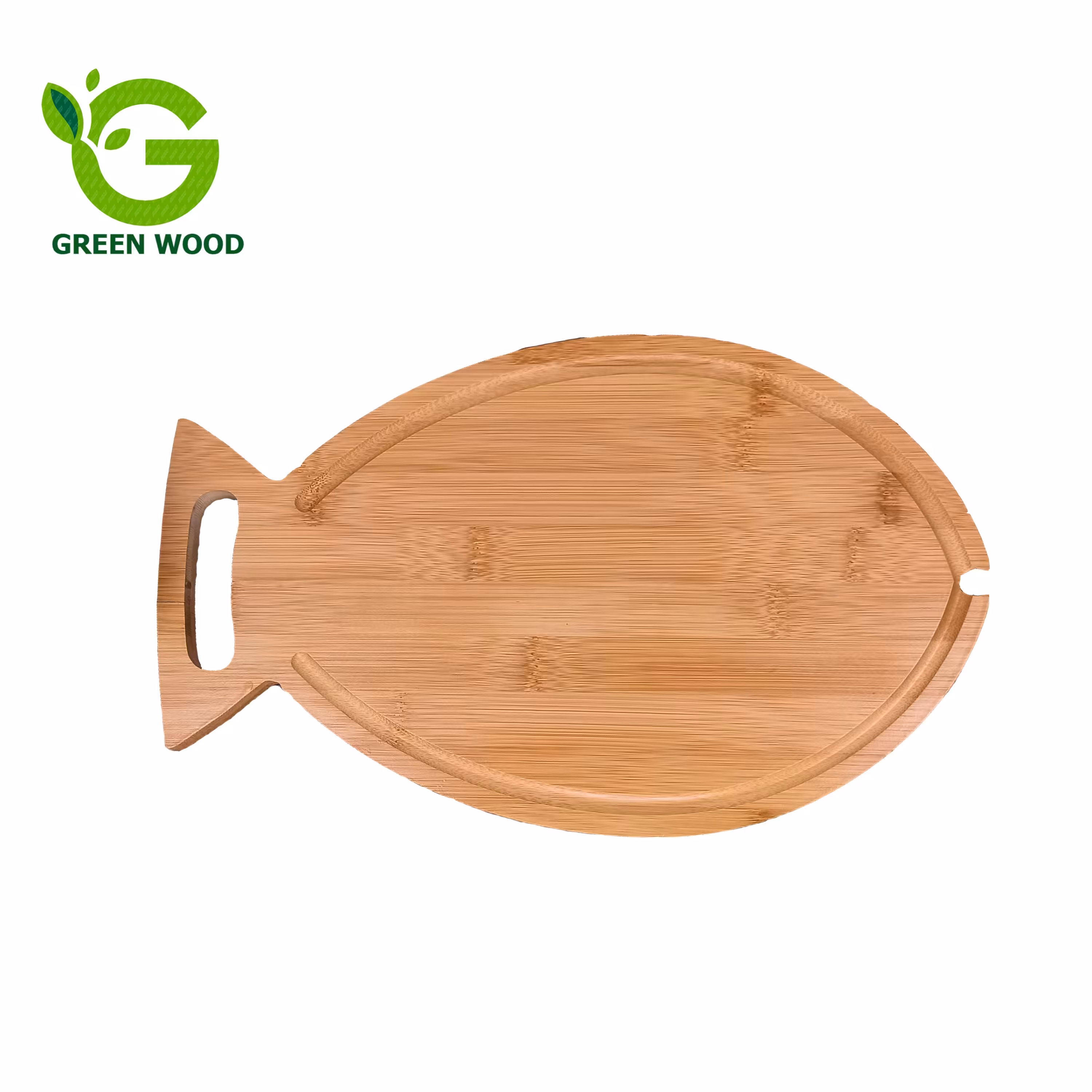 تخته برش گوشت و سبزیجات چوبی بامبو (ظروف سرو و پذیرایی) طرح ماهی کد Gw141201019