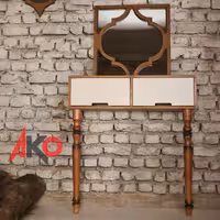 کنسول چوبی به همراه 2 عدد قاب آینه
