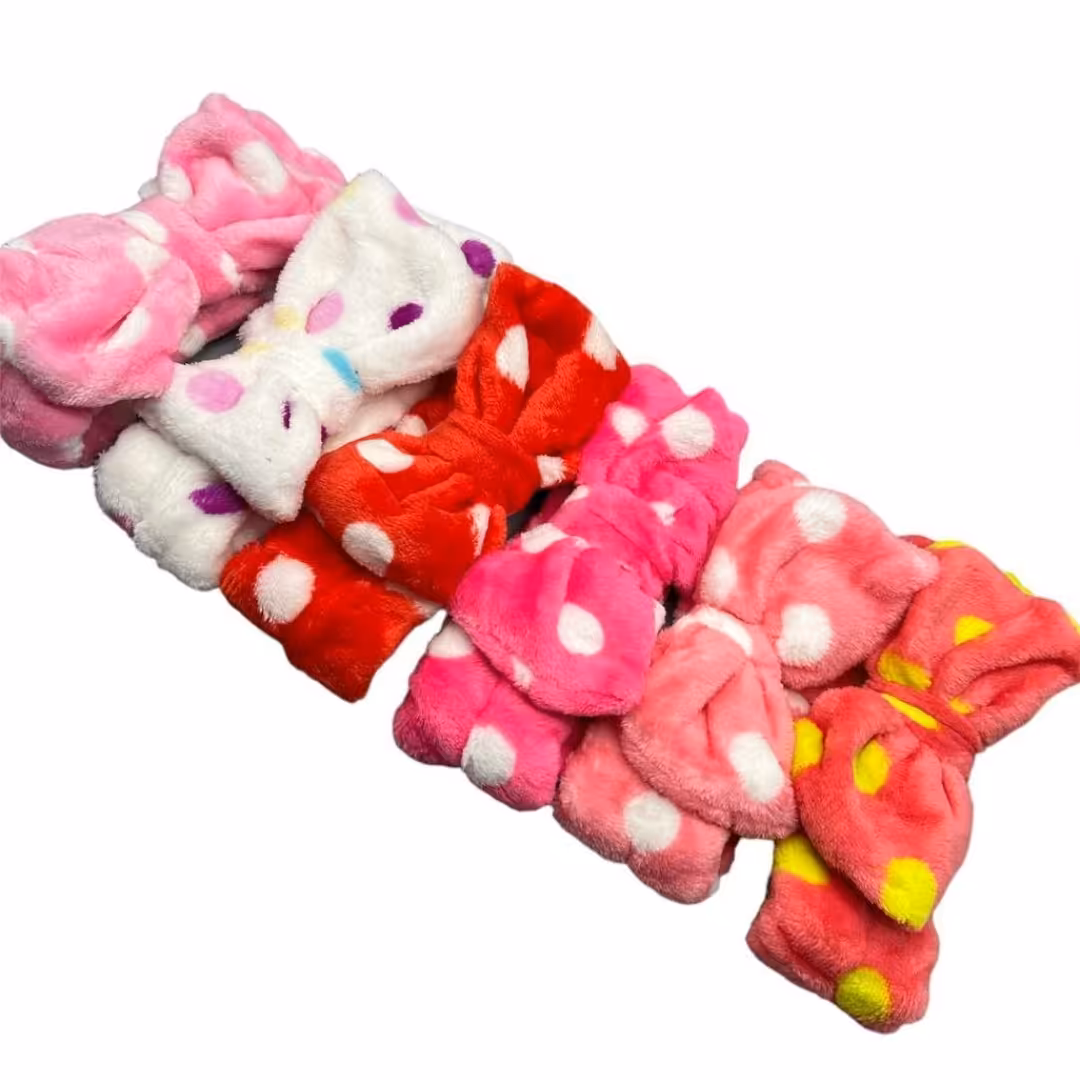 هدبند حوله ای خال خالی