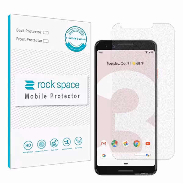 گلس گوگل pixel 3 مدل نانو هیدروژل گیمینگ برند راک اسپیس کد S