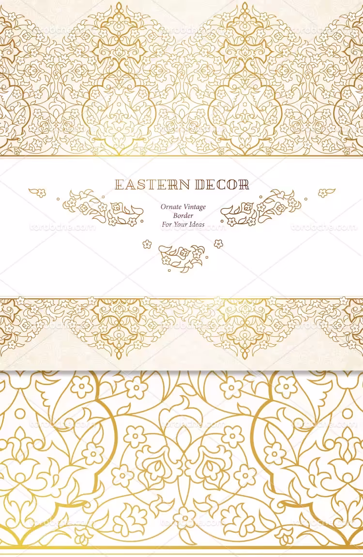 وکتور نقش و نگار طلایی | گرافیک با طعم تربچه