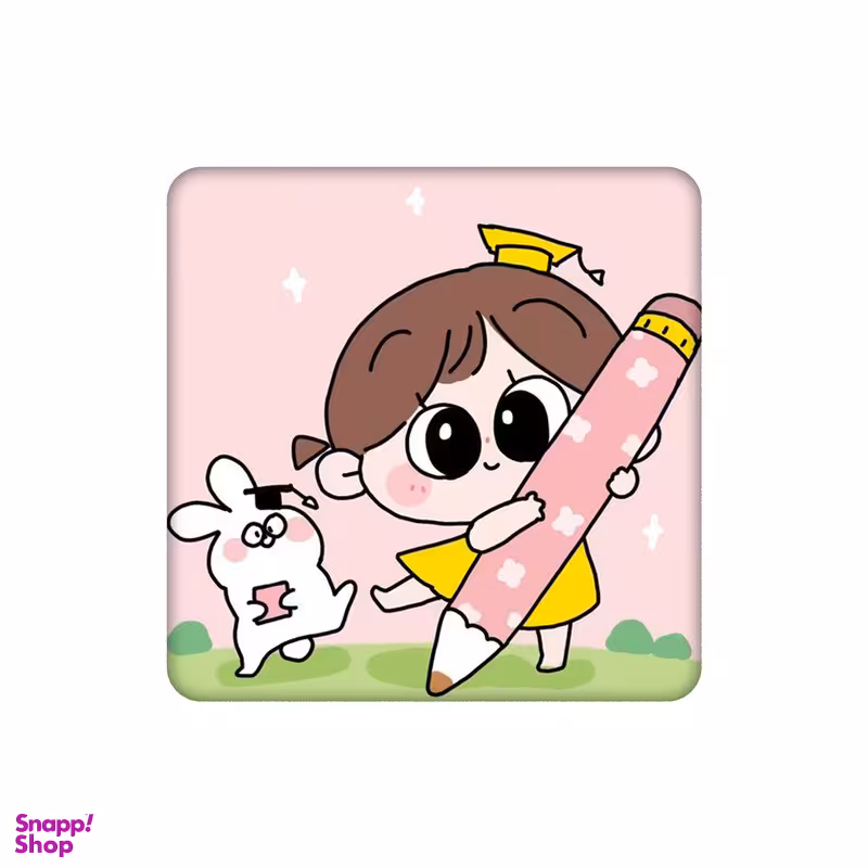 زیرلیوانی طرح دختر و مداد و خرگوش کد 9612279