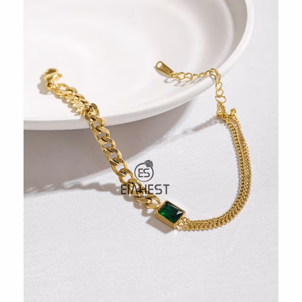 دستبند نگین سبز Hse338