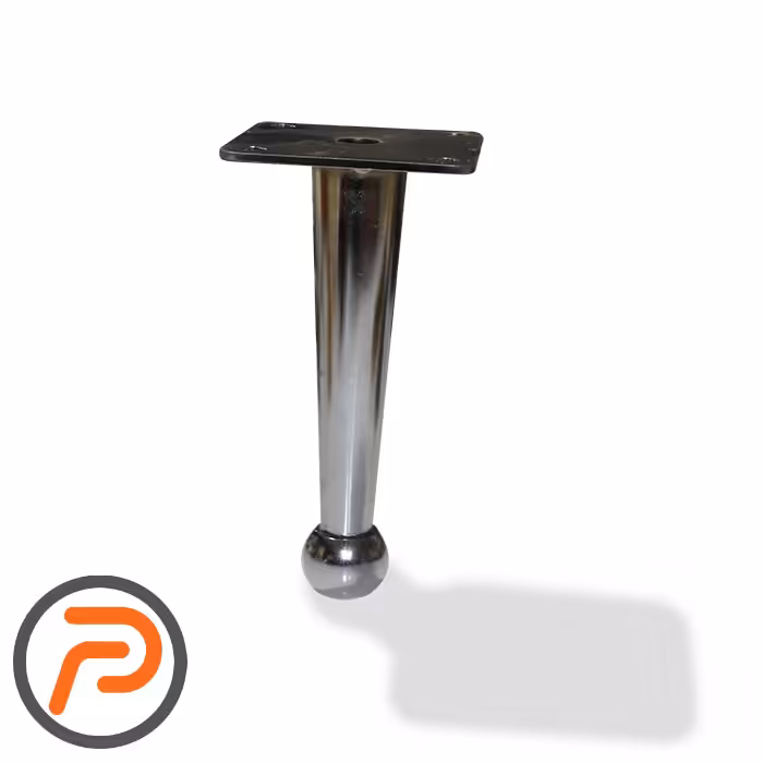 پایه فلزی صدرا صاف کروم 12 تا 22 سانتیمتر