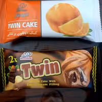 کیک 2 قلوی توین _60 گرمی_کارتن 20 عددی