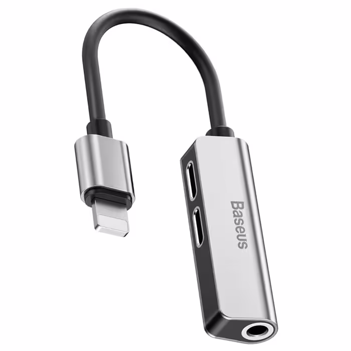 مبدل 1 به 3 لایتنینگ به 3.5mm باسئوس مدل CALL52-S1