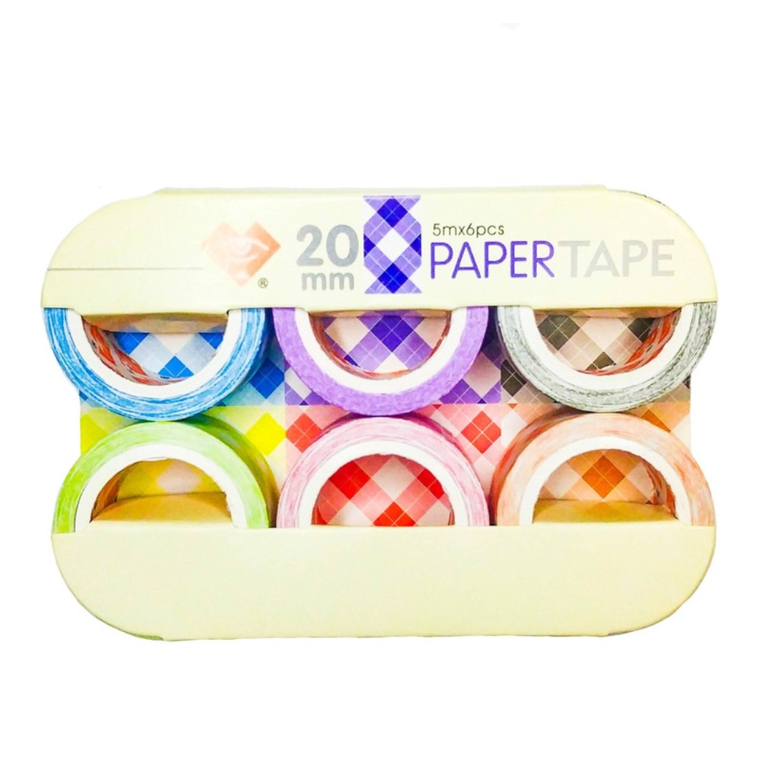 چسب کاغذی واشی کد PT5206 عرض 2 سانتی متری بسته 6 عددی