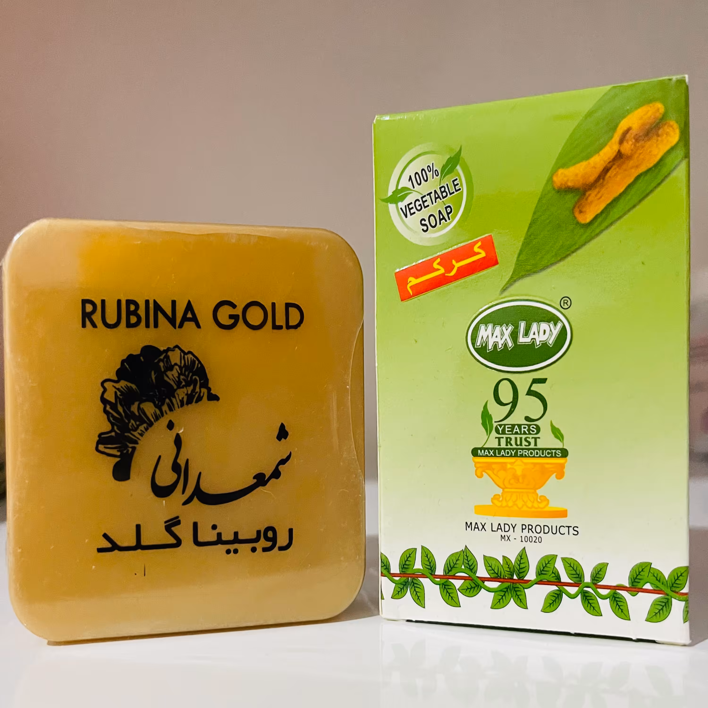 کرم روبینا گلد بهمراه صابون زردچوبه