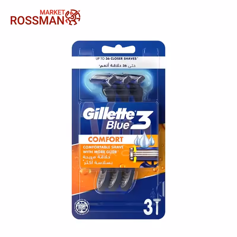 خودتراش ژیلت Gillette مدل Blue 3 بسته 3 عددی