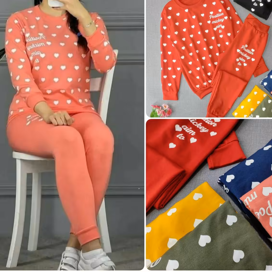 بلوز شلوار قلب 