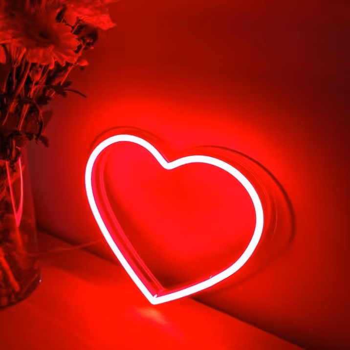 تابلو نئون طرح قلب کوچک