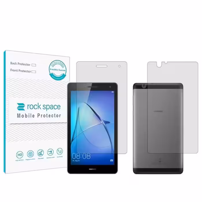 گلس صفحه نمایش و پشت تبلت هوآوی MediaPad T3 7.0 3G مدل نانو هیدروژل شفاف برند راک اسپیس کد LL
