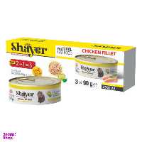 کنسرو غذای گربه شایر (Shayer) مدل فیله مرغ وزن 90 گرم بسته 3 عددی
