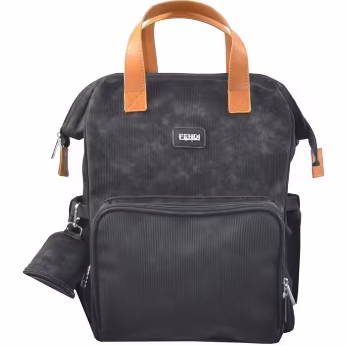 کوله و ساک لوازم نوزاد فندی رنگ مشکی با تشک تعویض FENDI