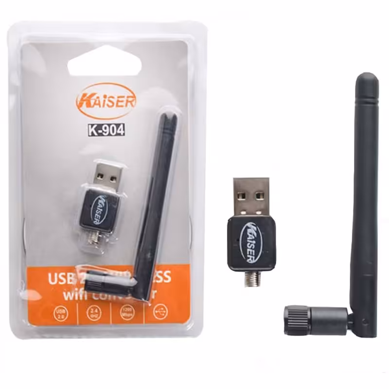 کارت شبکه USB بی سیم آنتن کوتاه کایزر Kaiser 904