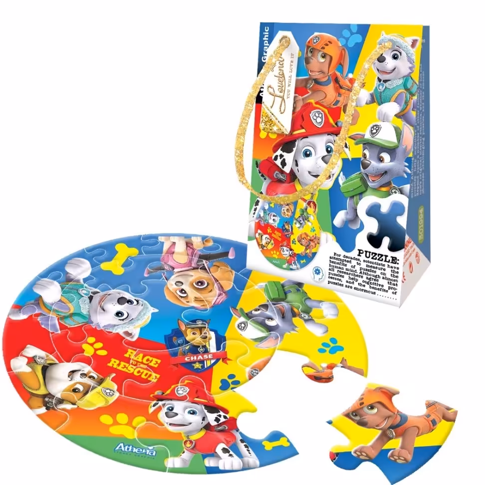 پازل پاکتی 18 تکه آتنا طرح سگ های نگهبان 2

