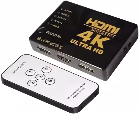 مشخصات سوییچ HDMI 4K پنج پورت دی نت