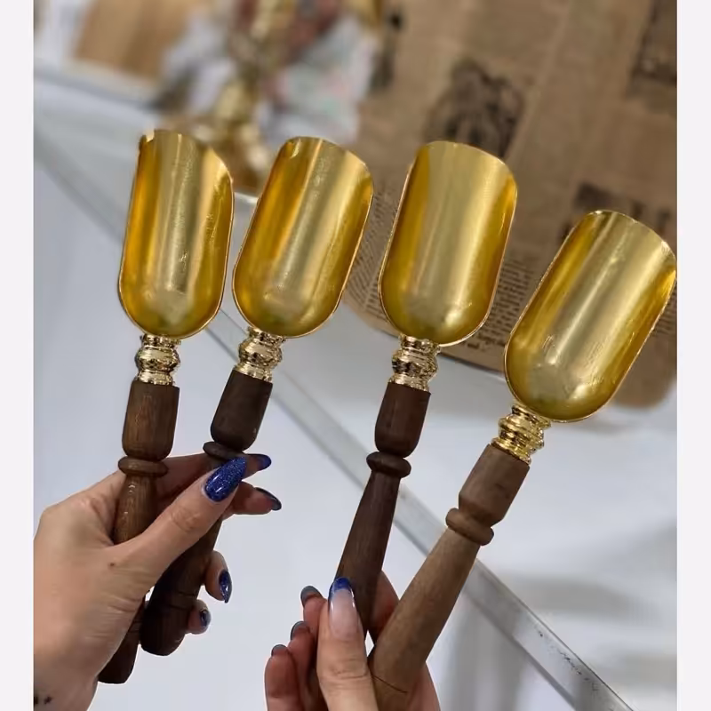 قاشق آجیل دسته چوبی | amazonchi