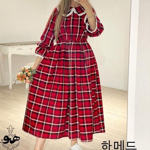پیرهن دخترانه یلدایی استین خوشگل یقه ب.ب