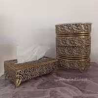 سطل و دستمال آنتیک طرح میخک 106