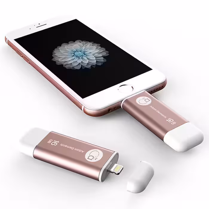 آدام المنتس فلش مموری لایتنینگ مدل iKlips با ظرفیت 16 گیگابایت رزگلد - Hiapple.ir