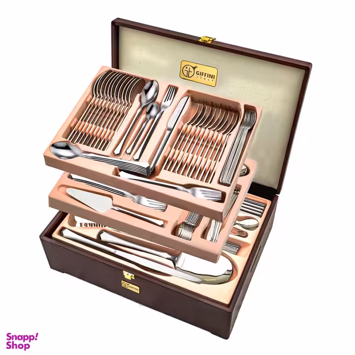 سرویس قاشق و چنگال 142 پارچه جی فی نی مدل 458