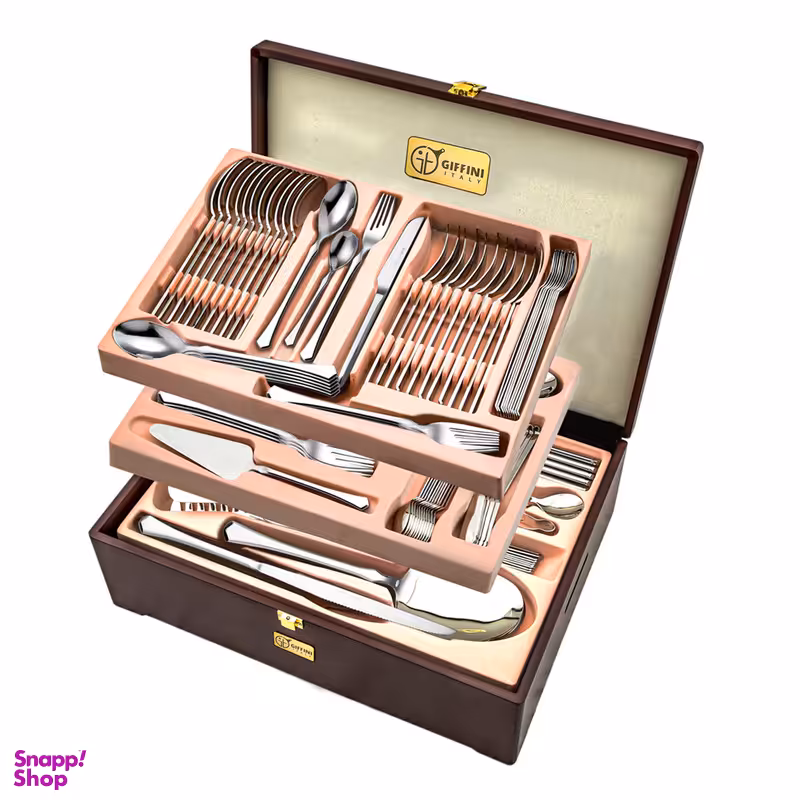 سرویس قاشق و چنگال 142 پارچه جی فی نی مدل 458