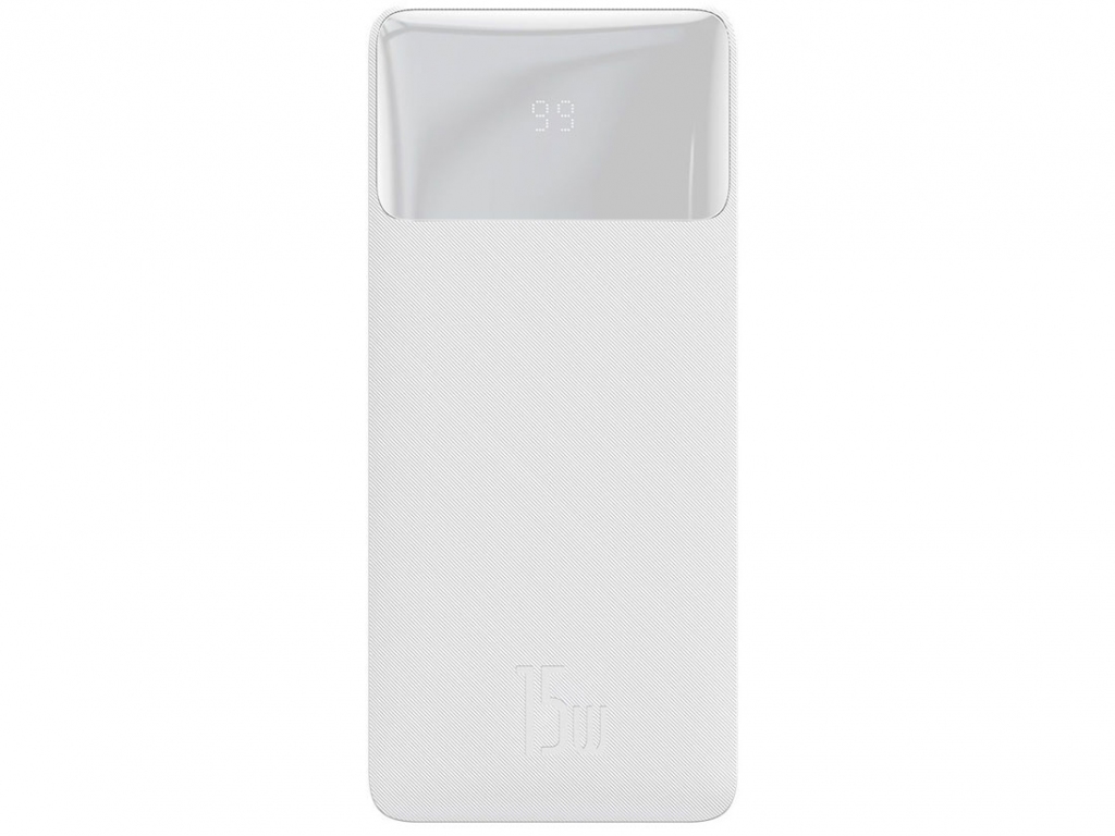 پاوربانک 10000 بیسوس Baseus Bipow Digital Display PPBD10 PPDML-I02 توان 15 وات (سفید)
