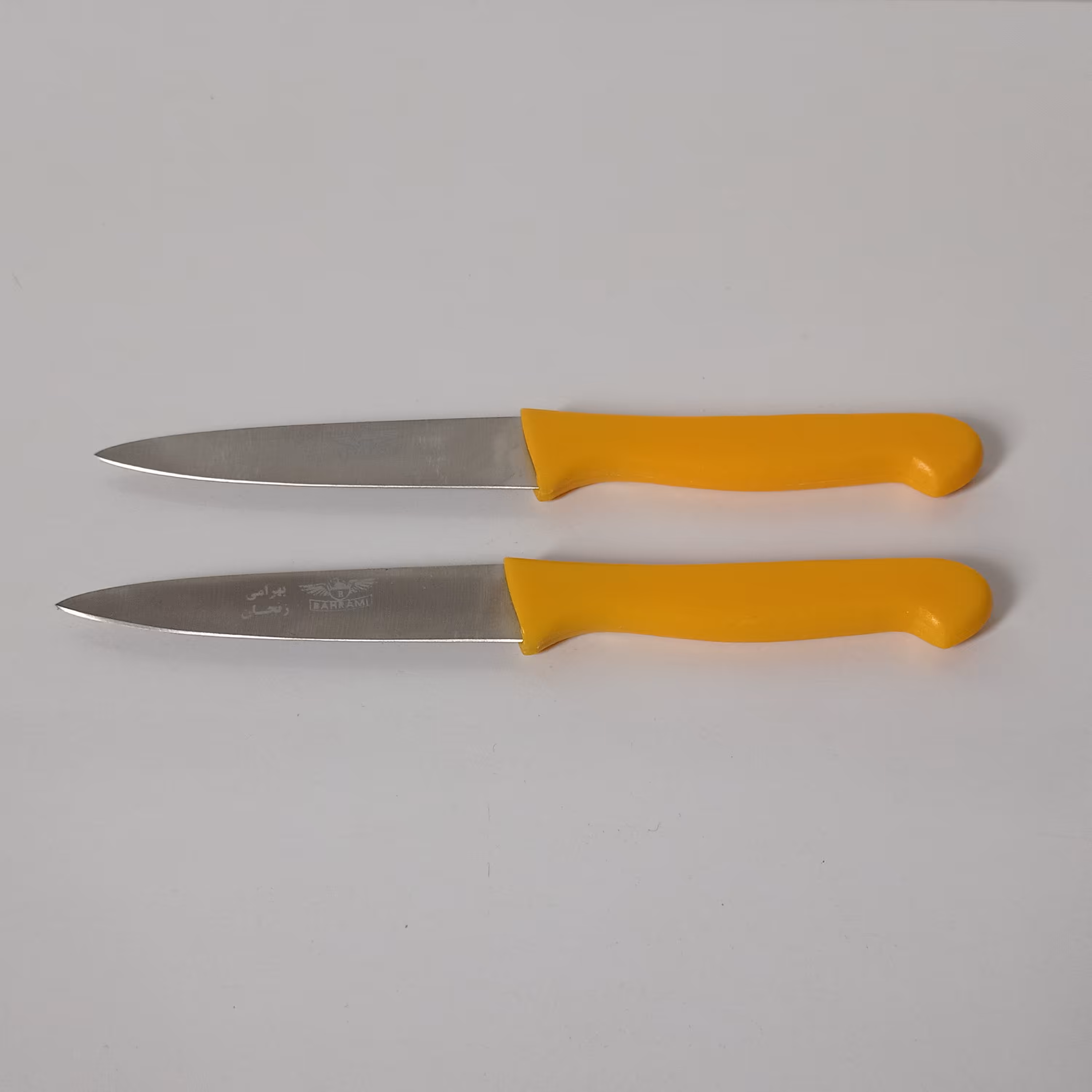 چاقو استیل دم دستی دسته پلاستیکی بهرامی 2 عددی زنجان با کیفیت عالی 