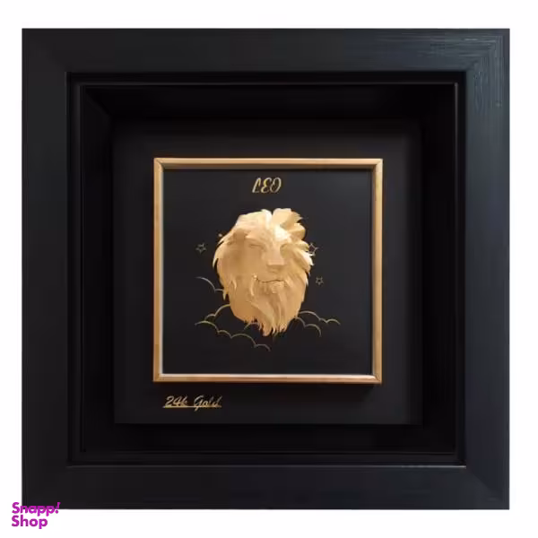 تابلو طلا کوب زرکات طرح ماه تولد مرداد ماه مدل F115