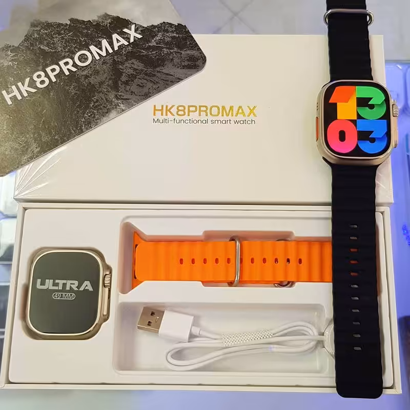 ساعت هوشمند HK8 pro max نسخه چت جی پی تی قطب نما فعال با ارسال رایگان