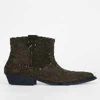 چکمه و بوت سبز زنانه های وسترن چرم اصل 231 2065 Bn Boots Sk23 24 Tamer Tanca