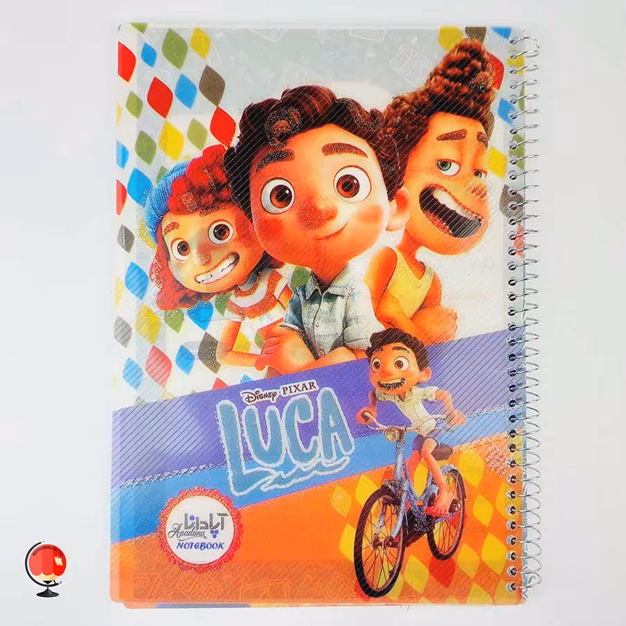 دفتر مشق 50 برگ سیمی طرح لوکا جلد طلقی آپادانا