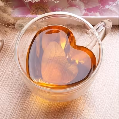 فنجان پیرکسی دو جداره قلبی VD-7504