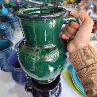 پارچ سفالی سبز